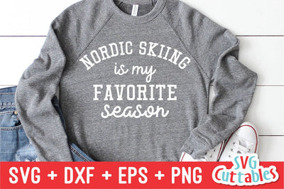 Nordic Skiing Is My Favorite Season svg - Football Cut File - svg - dxf - eps - Cut File - Silhouette - Cricut - Digital File SVG Svg Cuttables 