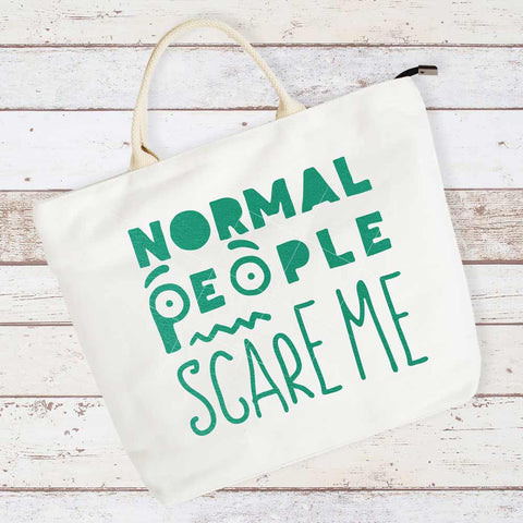 Normal people scare me - funny quote SVG SVG Chameleon Cuttables 