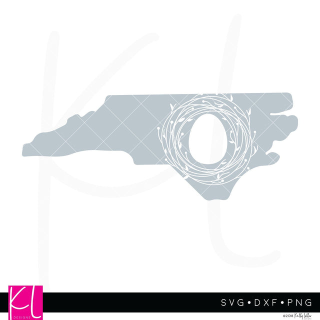 North Carolina Easter Monogram SVG Kelly Lollar Designs 