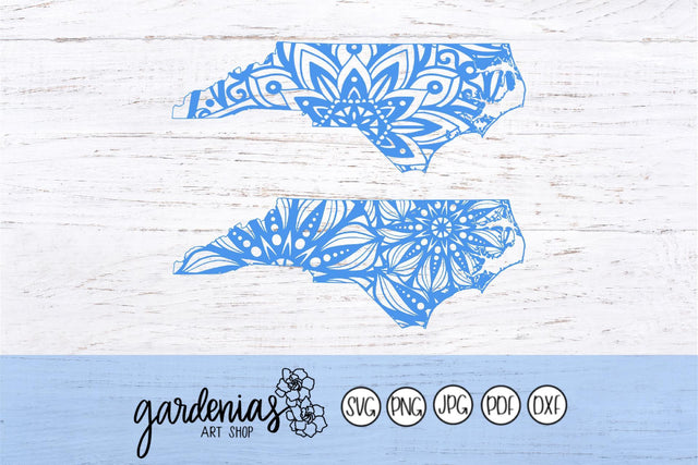 North Carolina Mandalas SVG Gardenias Art Shop 