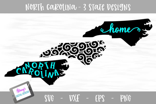 North Carolina Mini Bundle - 3 NC State Designs SVG Stacy's Digital Designs 
