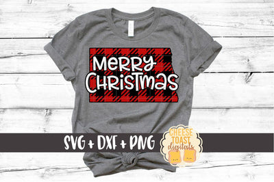 North Dakota - Buffalo Plaid State - SVG PNG DXF Cut Files SVG Cheese Toast Digitals 