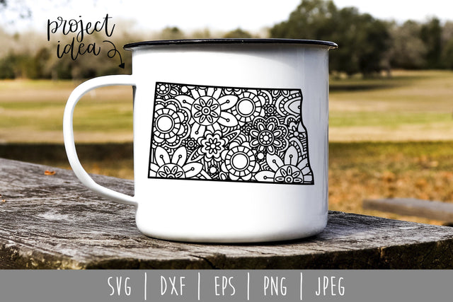 North Dakota Mandala Zentangle SVG SavoringSurprises 