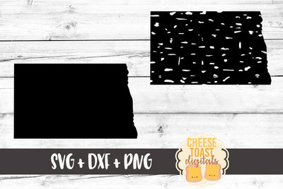 North Dakota - Solid & Grunge SVG Cheese Toast Digitals 