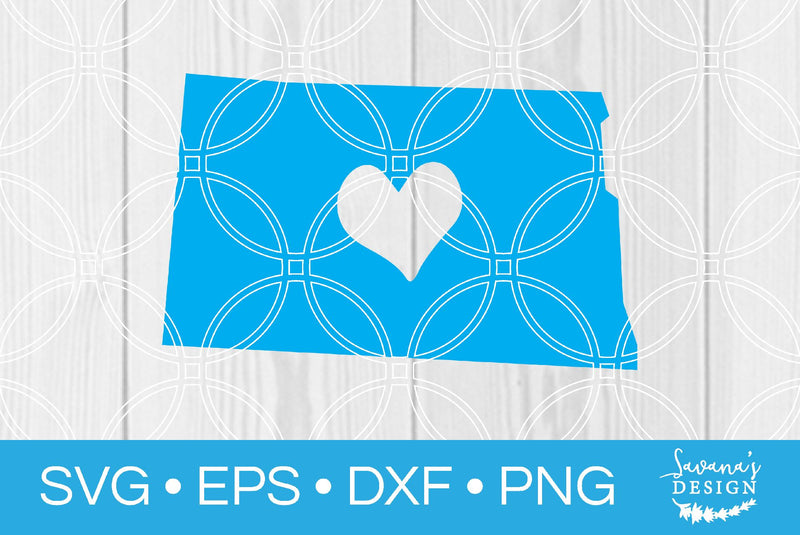 North Dakota State with Heart SVG SavanasDesign 