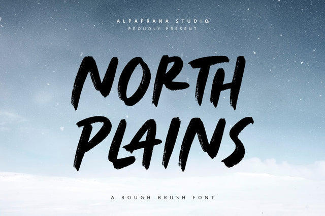 North Plains - Rough Brush Font Font Alpaprana Studio 