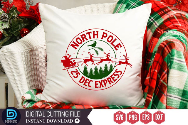 North pole 25 dec express SVG, North pole 25 dec express SVG DESIGNISTIC 
