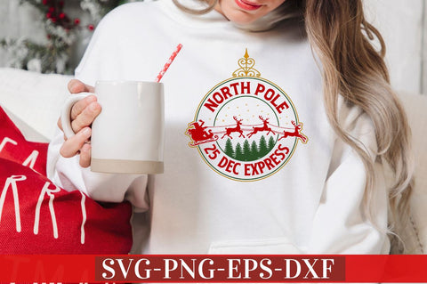 North pole 25 dec express SVG SVG DESIGNISTIC 