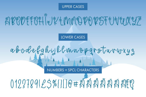 North Pole - A Snowflake Font Font Freeling Design House 