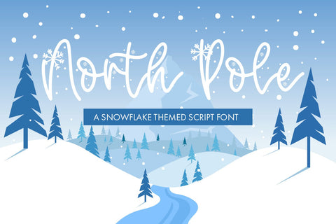 North Pole - A Snowflake Font Font Freeling Design House 