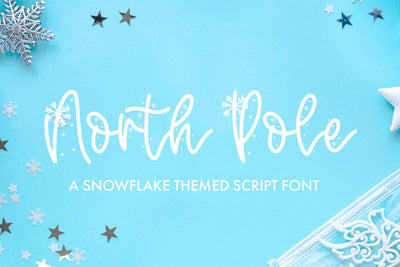 North Pole - A Snowflake Font Font Freeling Design House 