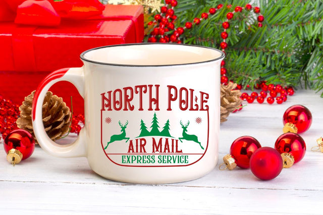North pole air mail express service SVG SVG DESIGNISTIC 