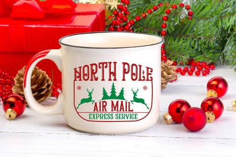 North pole air mail express service SVG SVG DESIGNISTIC 