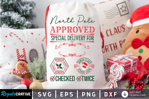 North pole approved special delivery SVG Design SVG Regulrcrative 