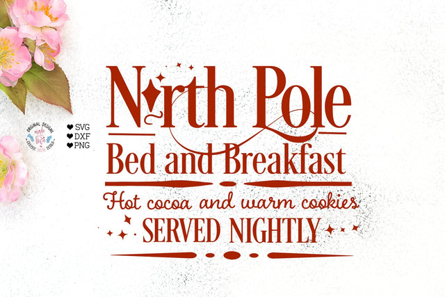 North Pole Bed and Breakfast SVG Graphic House Design 