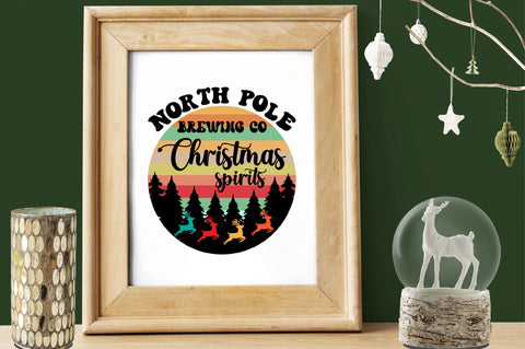 North Pole Brewing Co Christmas spirits= Sublimation SVGArt 