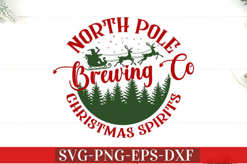 North pole brewing co christmas spirits SVG SVG DESIGNISTIC 