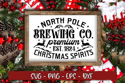 North pole brewing co. est. 1824 premium christmas spirits SVG SVG Shetara Begum 