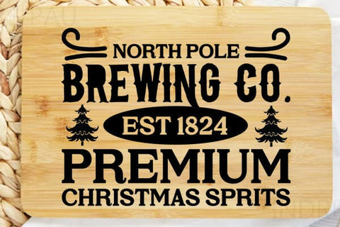North Pole Brewing Co. Est 1824 Premium Christmas Sprits SVG Angelina750 