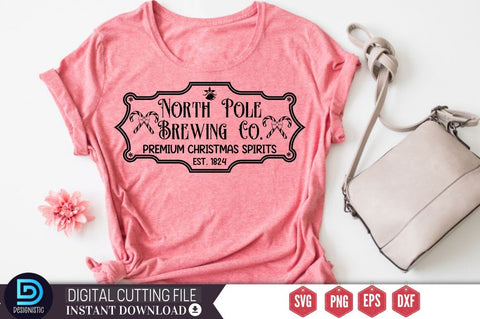 North pole brewing co. premium christmas spirits est. 1824 SVG SVG DESIGNISTIC 