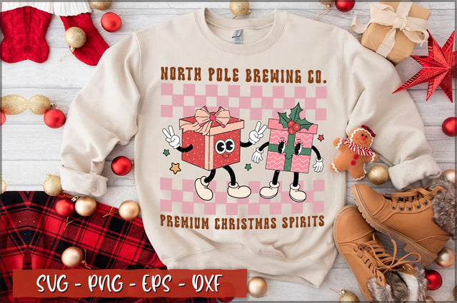 North pole brewing co. premium christmas spirits Retro SVG SVG Shetara Begum 