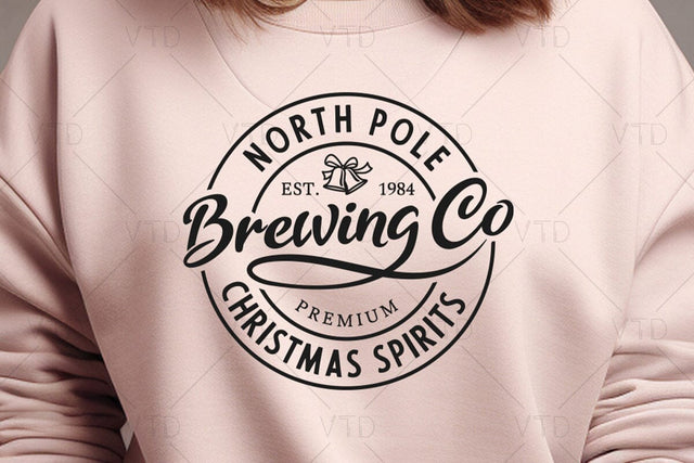 North Pole Brewing Co Svg for Merry Christmas Winter Holiday, Merry Christmas Svg, Christmas Vibes Svg, Funny Christmas Svg SVG DesignDestine 