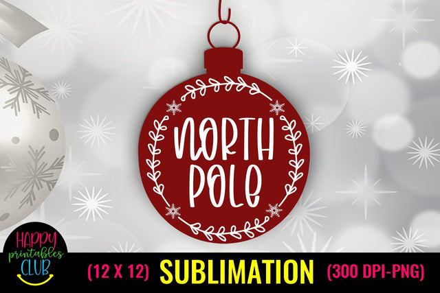 North Pole Christmas Sublimation- Sublimation Christmas Sublimation Happy Printables Club 