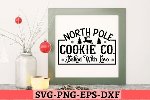 North pole cookie co. baked with love SVG SVG DESIGNISTIC 