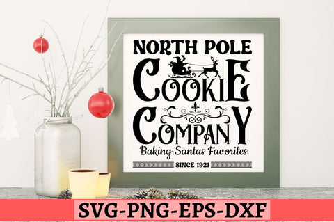 North pole cookie company baking santas favorites since 1921 SVG SVG DESIGNISTIC 