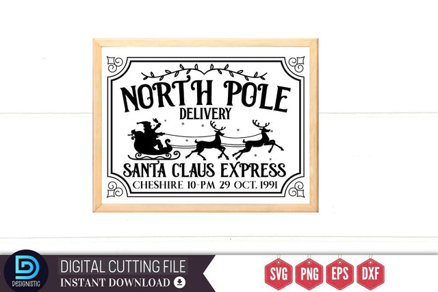 North pole delivery santa claus express cheshire 10- pm 29 oct 1991 SVG SVG DESIGNISTIC 