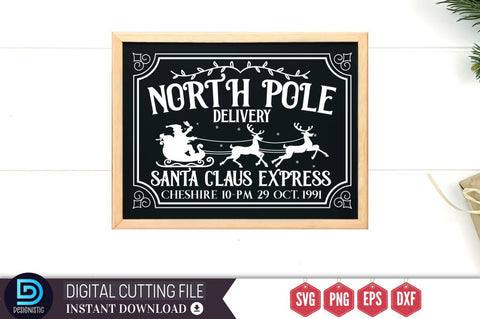 North pole delivery santa claus express cheshire 10- pm 29 oct 1991 SVG SVG DESIGNISTIC 