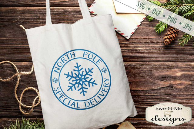 North Pole Delivery - Snowflake - Christmas - SVG SVG Ewe-N-Me Designs 