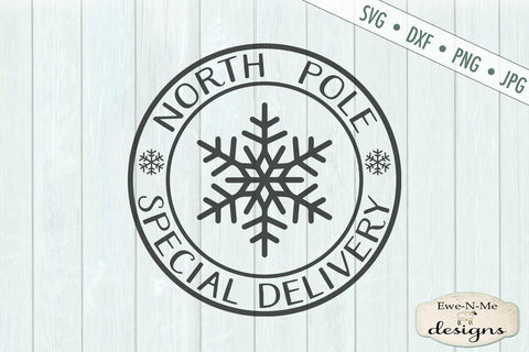 North Pole Delivery - Snowflake - Christmas - SVG SVG Ewe-N-Me Designs 