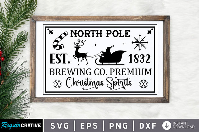 North pole est. 1832 brewing co.premium SVG Design SVG Regulrcrative 