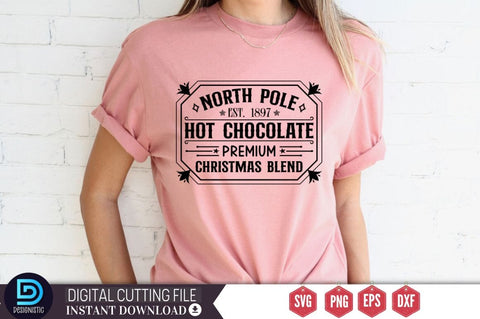 North pole est. 1897 hot chocolate premium christmas blend SVG SVG DESIGNISTIC 