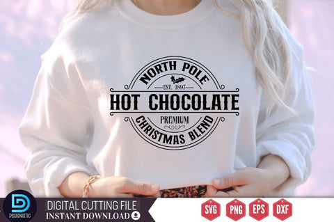 North pole est. 1897 hot chocolate premium christmas blend SVG SVG DESIGNISTIC 
