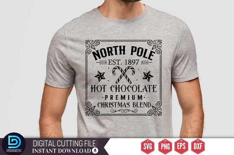 North pole est. 1897 hot chocolate premium christmas blend SVG SVG DESIGNISTIC 