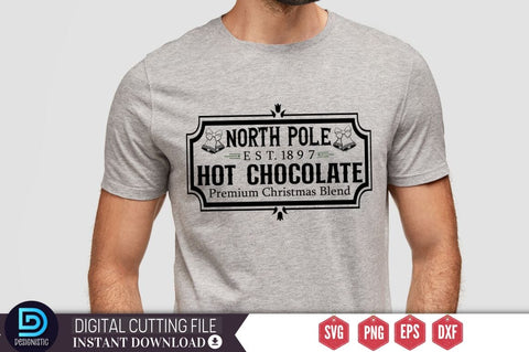 North pole est. 1897 hot chocolate premium christmas blend SVG SVG DESIGNISTIC 