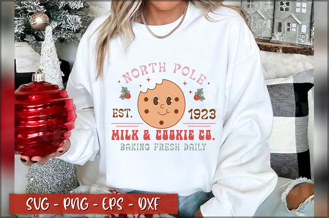 North pole est 1923 milk & cookie co. baking fresh daily SVG SVG Shetara Begum 