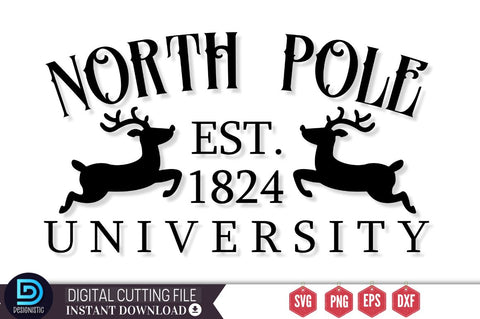 North pole est.1824 university SVG SVG DESIGNISTIC 