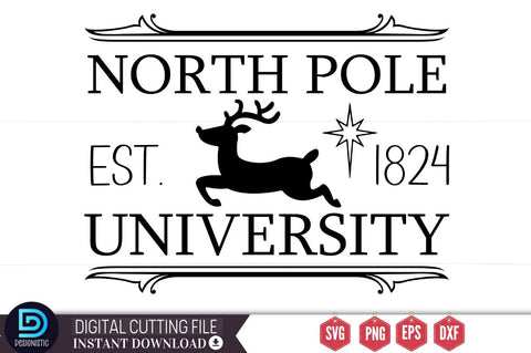 North pole est.1824 university SVG SVG DESIGNISTIC 