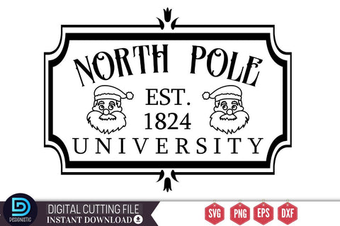 North pole est.1824 university SVG SVG DESIGNISTIC 