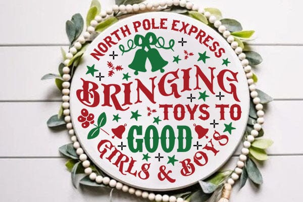 north pole express bringing toys to good girls & boys SVG Angelina750 