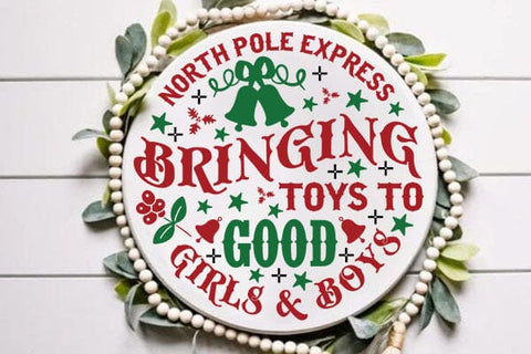 north pole express bringing toys to good girls & boys SVG Angelina750 