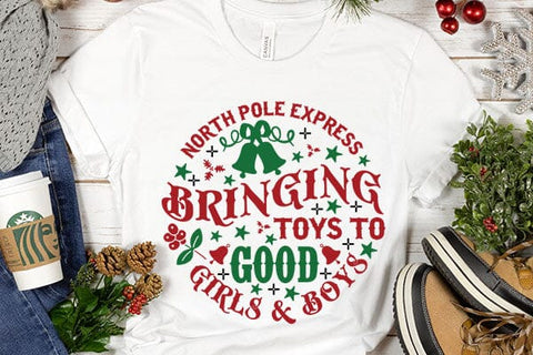north pole express bringing toys to good girls & boys SVG Angelina750 