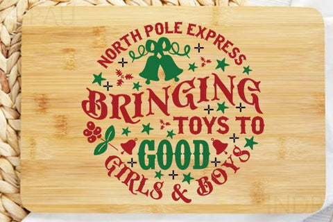 north pole express bringing toys to good girls & boys SVG Angelina750 
