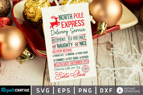 North pole express delivery service SVG Design SVG Regulrcrative 