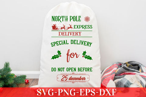 Express Delivery from the North Pole SVG Cut file by Creative