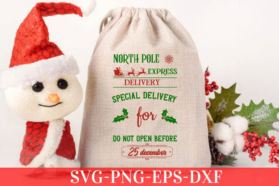 North pole express delivery special delivery for do not open before 25 december SVG SVG DESIGNISTIC 