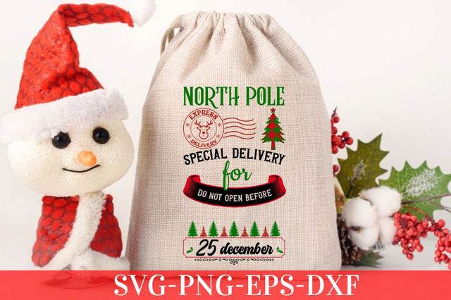 North pole express delivery special delivery for do not open before 25 december SVG SVG DESIGNISTIC 